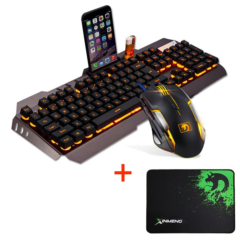 Wired LED Backlit  Combos USB Keyboard Mouse Pad Set