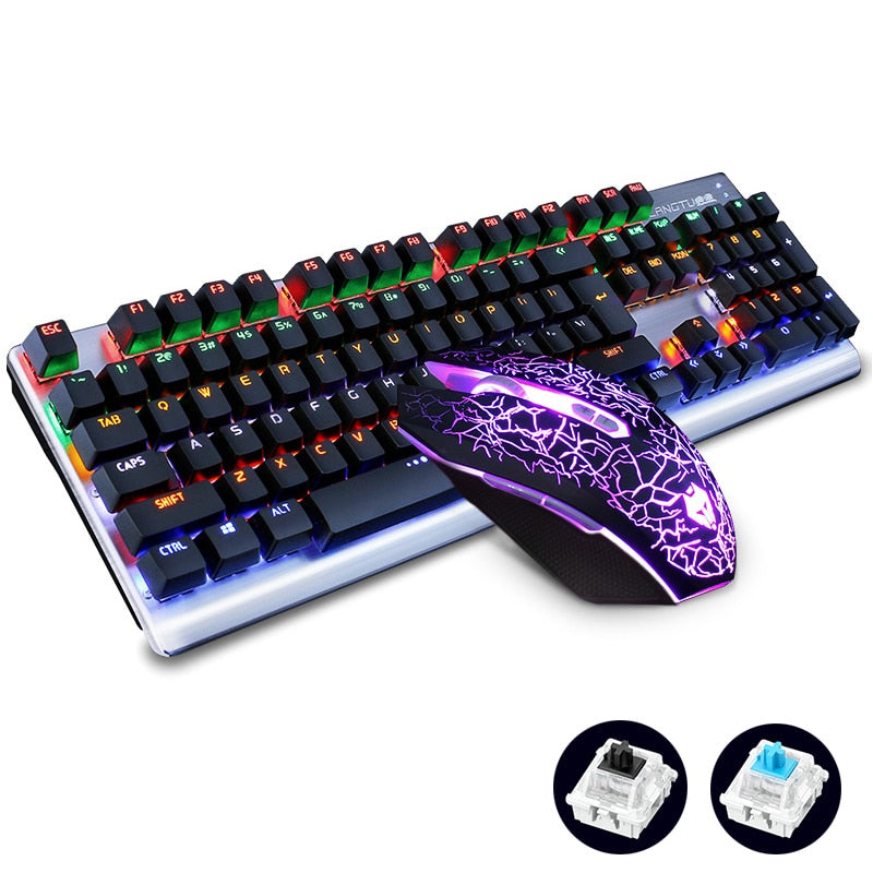 LANGTU LED Gaming Mechanical Keyboard Mouse Combo