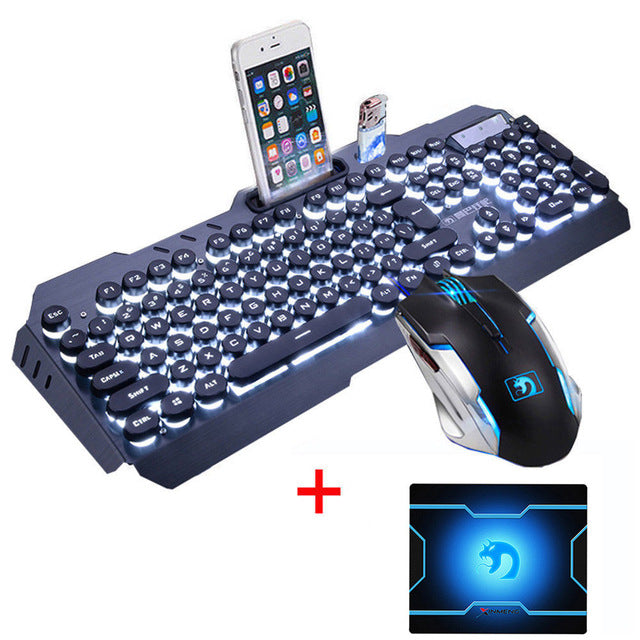 M398 Wired Combos USB Keyboard Mouse Pad Set