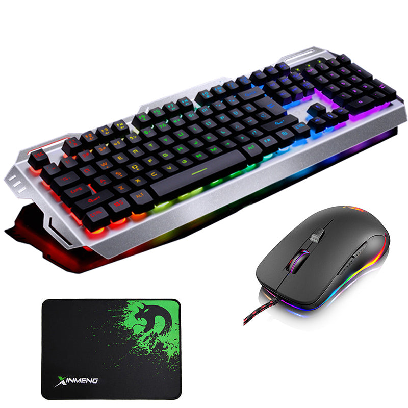 705 Wired Mixed  Combos USB Keyboard Mouse Pad Set