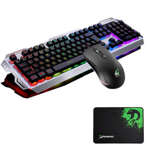 705 Wired Mixed  Combos USB Keyboard Mouse Pad Set