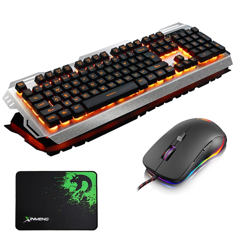 705 Wired Combos USB Keyboard Mouse Pad Set