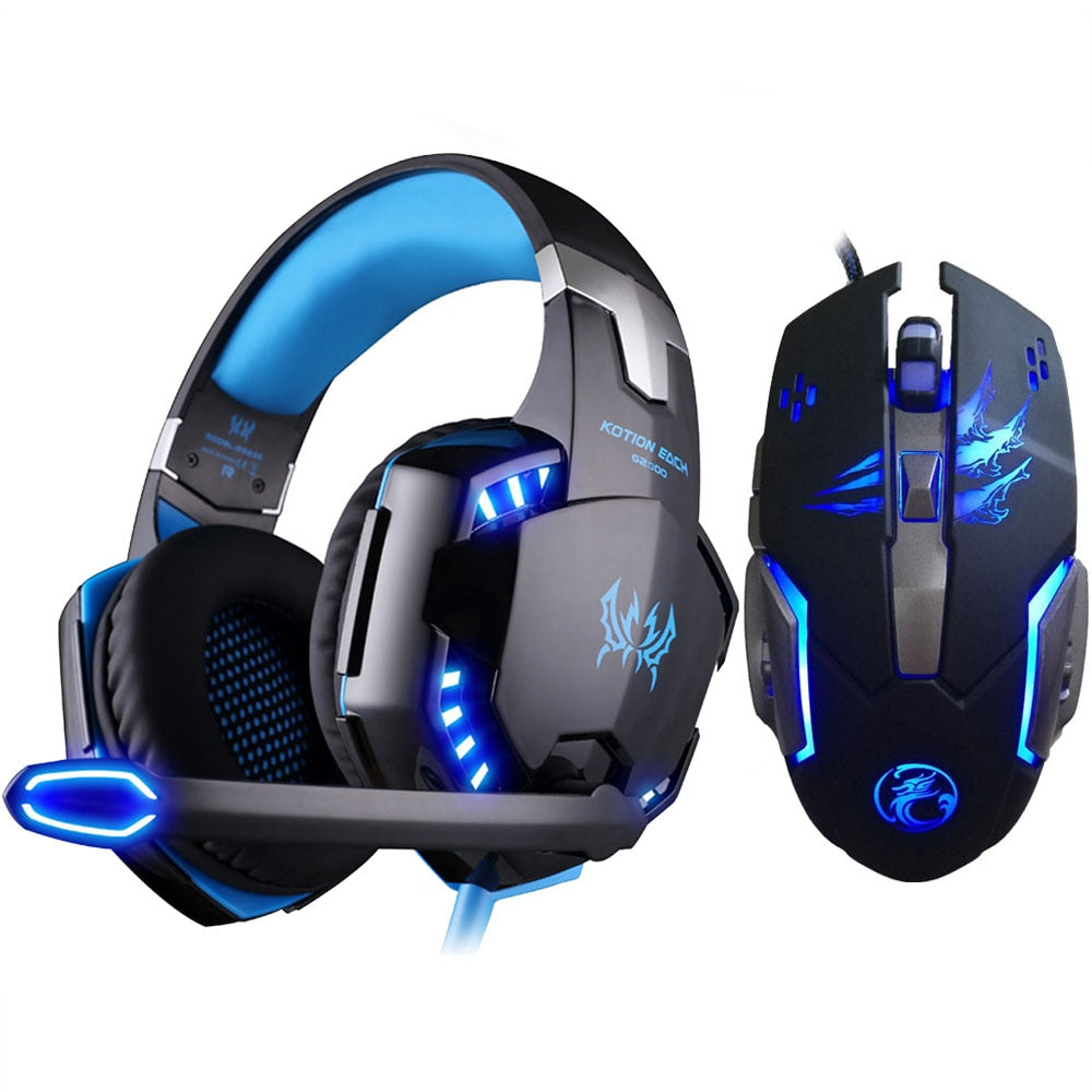 EACH G2000 Stereo Gaming Headset Gaming Mouse