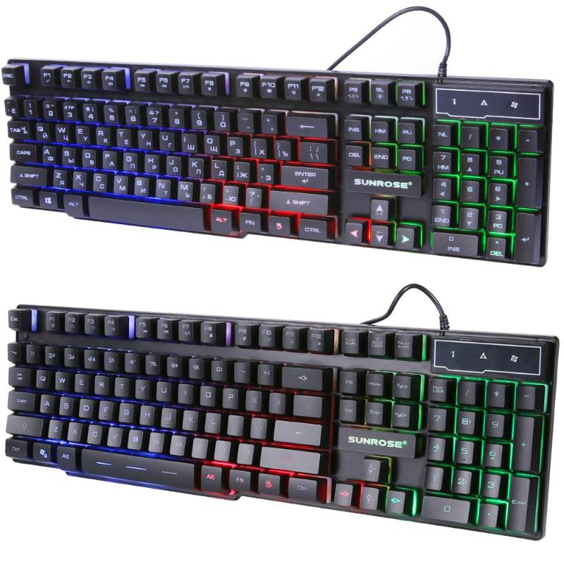 SUNROSE K201 USB Wired Gaming Keyboard